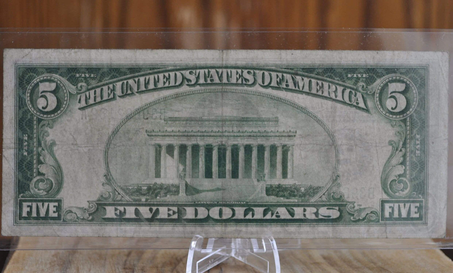 1953 Blue Seal 5 Dollar Bill / 1953 Five Dollar Silver Certificate - Good/Very Good toAU (About Uncirculated) - 1953 Silver Certificate