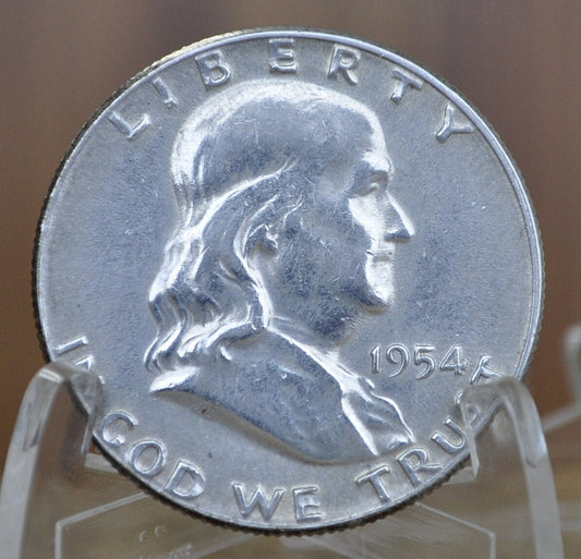 1954-D Franklin Half Dollar - Choose by Grade Circulated-MS63 - Silver Half Dollar - 1954 D Franklin Half Dollar 1954D - Denver Mint