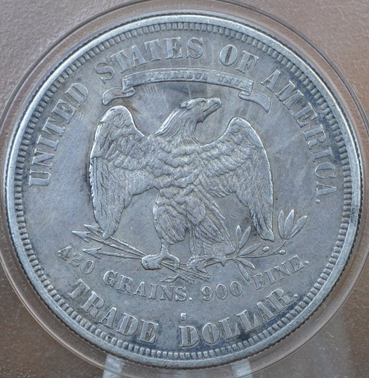1877-S Trade Dollar - XF (Extremely Fine) Grade / Condition - 1877 S Authentic US Trade Dollar 1877 S - Authentic Silver US Trade Dollar