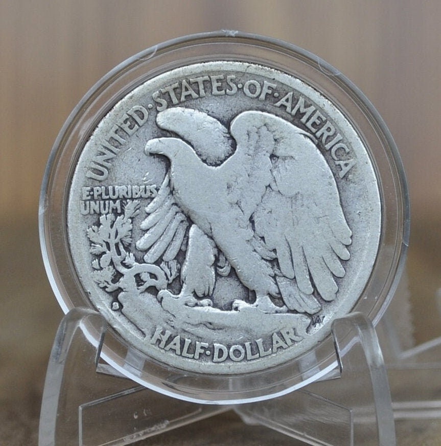 1928-S Walking Liberty Silver Half Dollar - Vg (Very Good) Grade - San Francisco Mint - 1928-S Half Dollar / 1928 S Liberty Walking Half