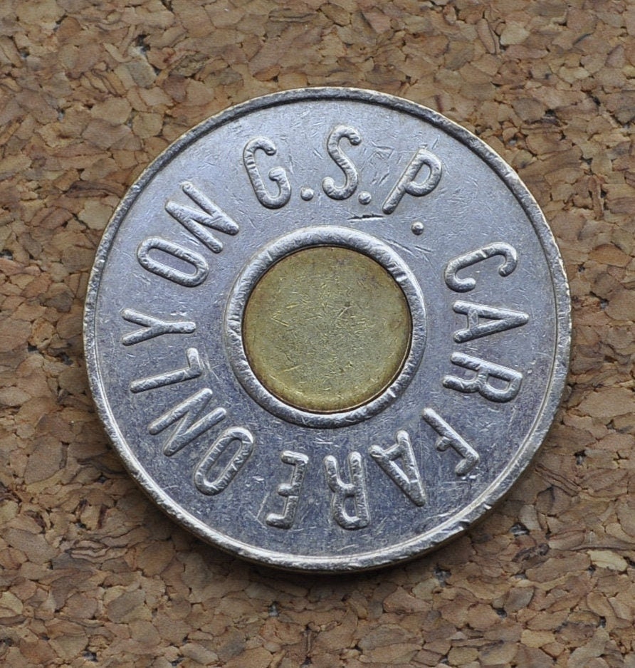 Garden State Parkway Tokens - Car Fare Only On G.s.p - New Jersey Turnpike Token / Nj Toll Token - Vintage State Toll Token Nj