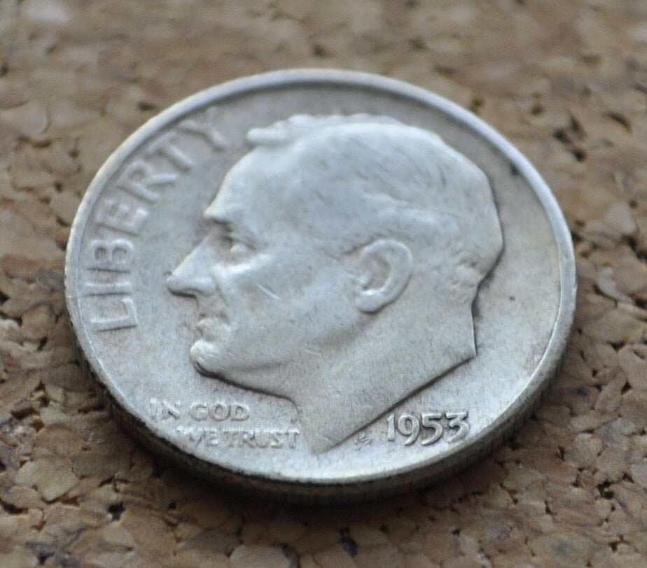 1953 Roosevelt Silver Dime PDS - Choose by Mint and Grade - 1953 S Silver Dime 1953 D - Philadelphia, Denver, San Francisco Mints