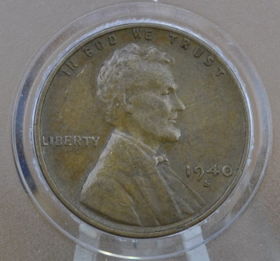 1940 P,D,S Wheat Pennies - XF/AU Grade / Condition - Philly, Denver, San Fran Mints - Wheat Back Cent 1940 D Wheat Ear Lincoln Cent 1940 S