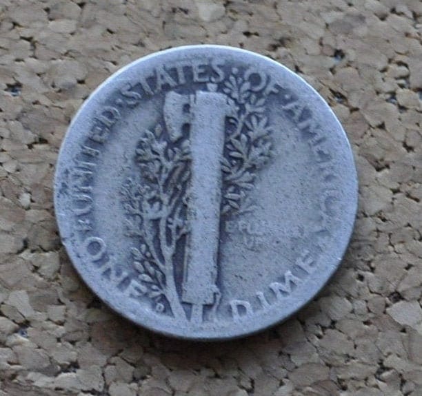 1918-D Mercury Dime - AG-F (About Good to Fine) Grade -Denver Mint- 1918 D Silver Dime - 1918 D Winged Liberty Head Dime - Silver Dime