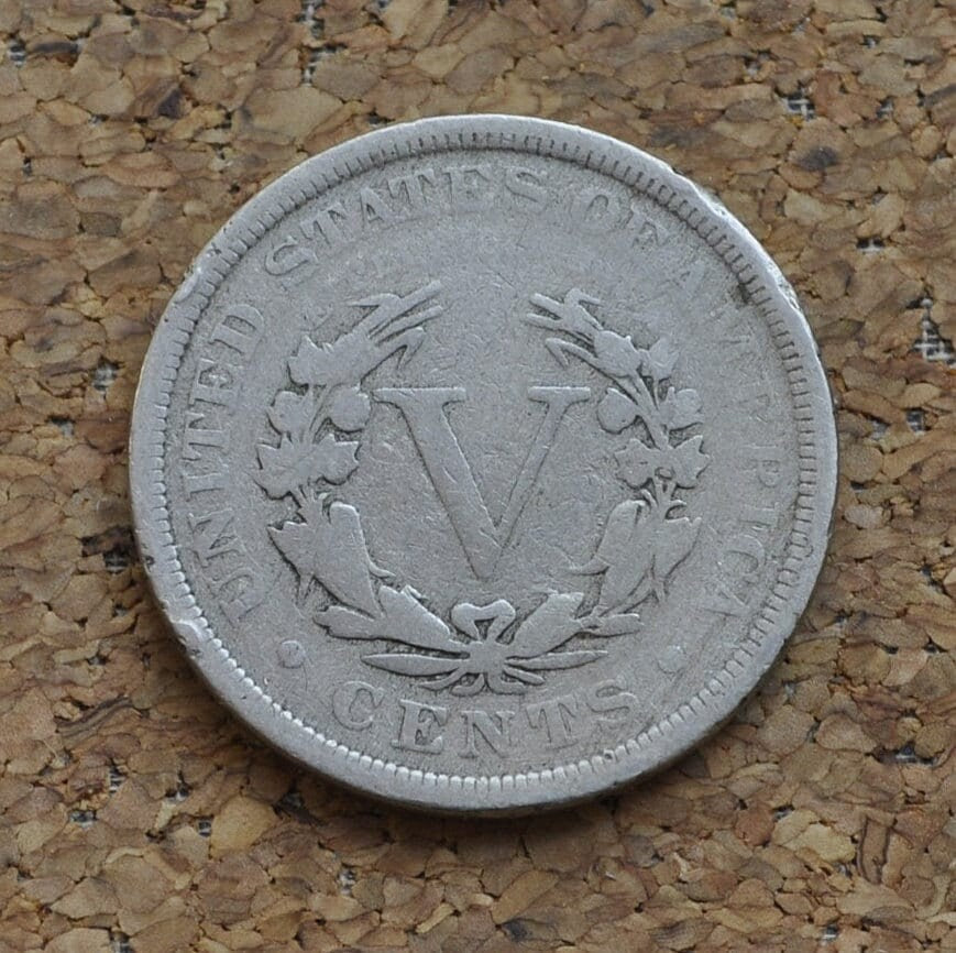 1905 V Nickel - 1905 Liberty Head Nickel - VG (Very Good) Condition - Liberty Nickel - 1905 Nickel Barber Design - Collectible, Jewelry