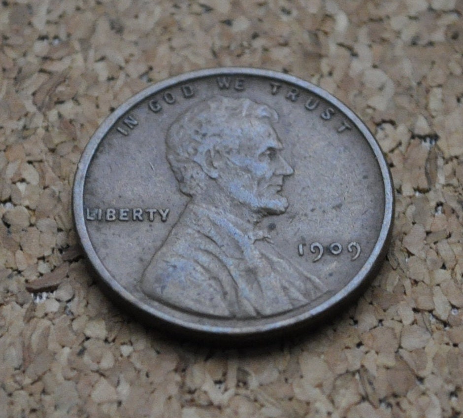 1909 VDB Wheat Penny - Choose by Grade - First Year Issue - Semi-Key Date - Rarer Wheat Penny - 1909 Vdb Lincoln Wheat Penny - G to AU