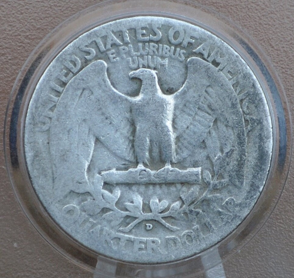 1936 D Washington Silver Quarter - G-XF (Good to Extremely Fine); Choose by Grade - Denver Mint - 1936D Quarter D Mint Mark Quarter 1936-D