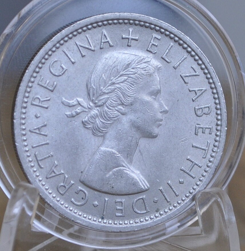 1940's, 50's, & 60's Great Britain Two Shillings - Choose by Date - Queen Elizabeth - 2 Shilling UK Coin - High Grade