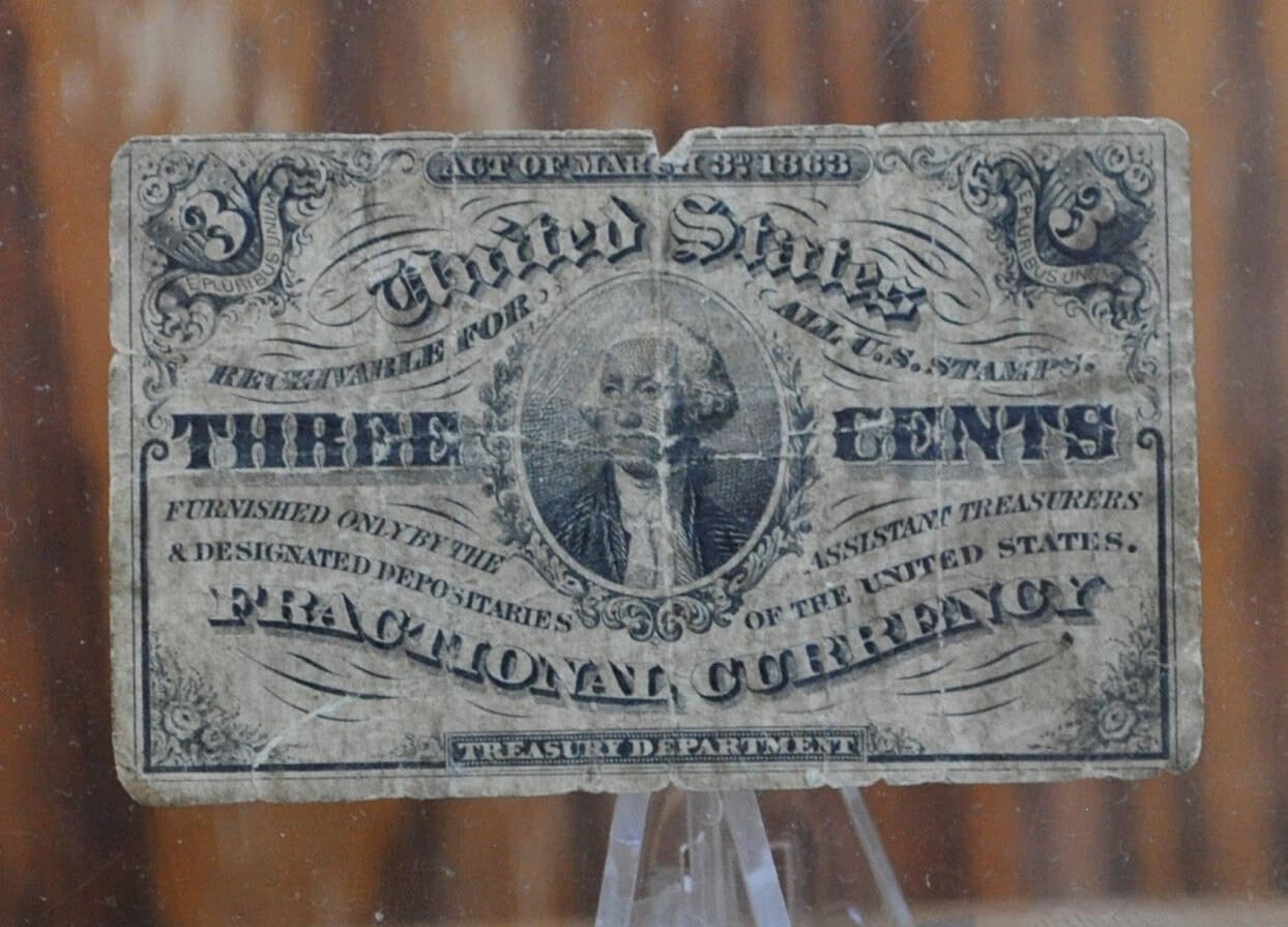 1863 3 Cent Fractional Currency - Choose by Grade / Condition - 3rd Issue Fractional Note Three Cent - Washington Fr1257 / Fr#1227