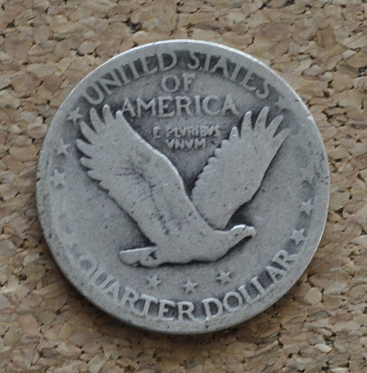 Standing Liberty Silver Quarter - 1920's or 1930 - Silver Coin