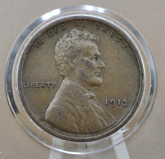 1913 Wheat Penny - Choose by Grade - Early Date - 1913-P Wheat Cent - Philadelphia Mint - Wheat Ear Cent 1913 - WW1 Era Coin