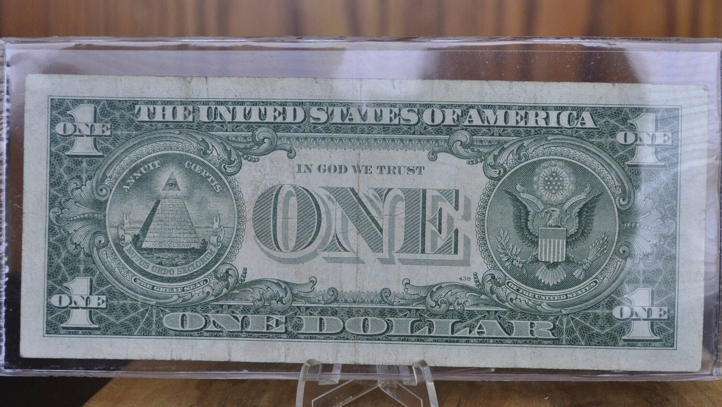 1957 Silver Certificate - G to AU Grade, Circulated, Choose by Grade / Condition - 1 Dollar Silver Certificates 1957 Blue Seal Certs