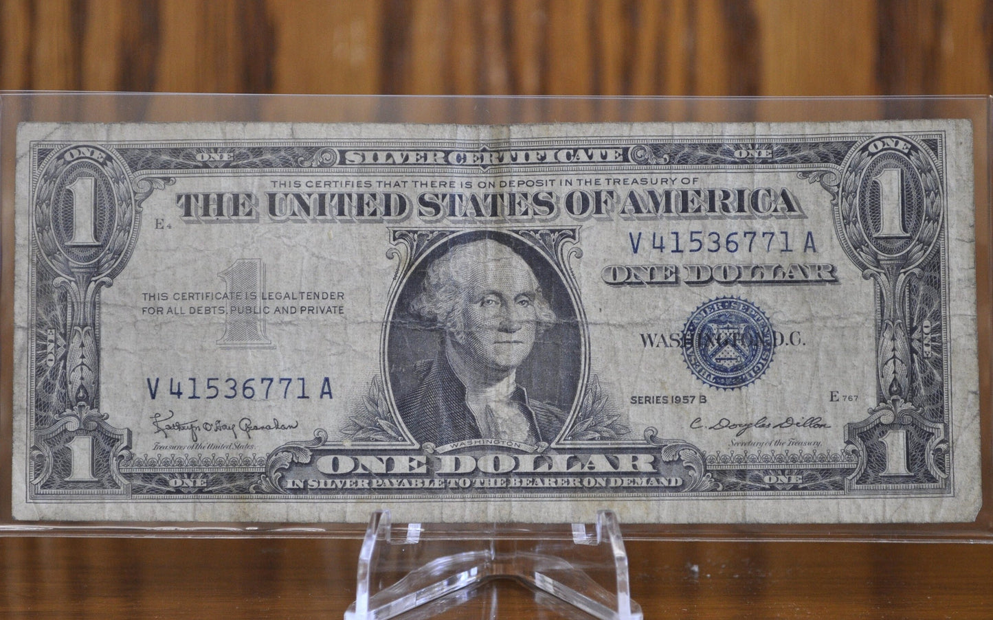 1957 Silver Certificate - G to AU Grade, Circulated, Choose by Grade / Condition - 1 Dollar Silver Certificates 1957 Blue Seal Certs