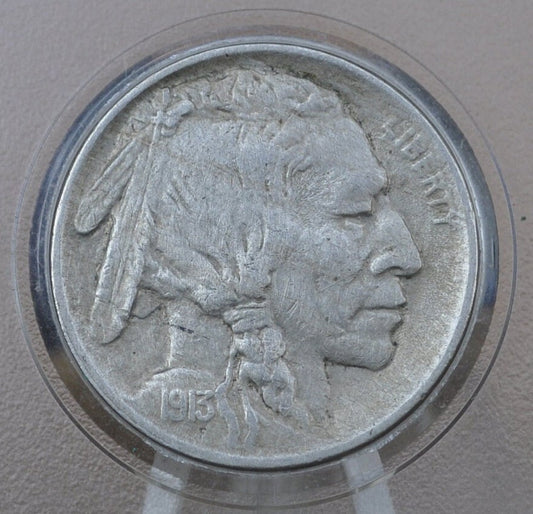 1913 Buffalo Nickel Type 2 - Choose by Grade - First Year Made - Indian Head Nickel 1913 Nickel Type Two