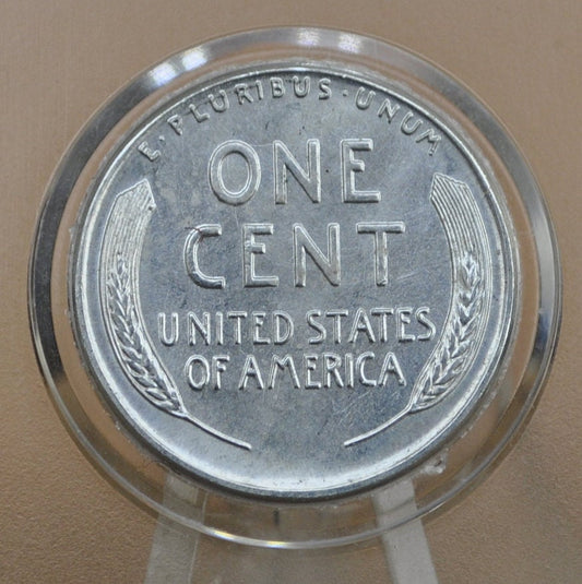 1943-D WWII Era Steel US Cent - WW2 Steel Wheat Penny - D Steel Lincoln Penny (Denver Mint)