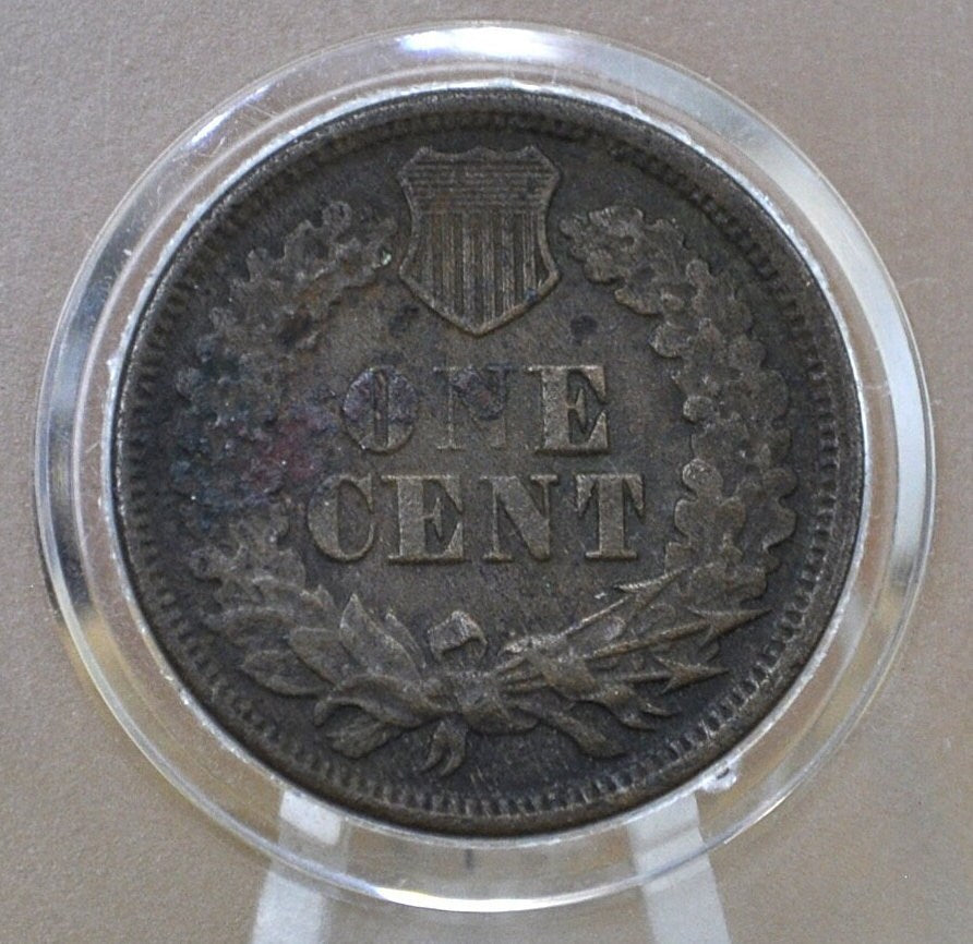 1864-L Indian Head Penny Bronze - XF Details with prior corrosion issues - 1864 L Cent - Bronze Variety, L - Damage Coins