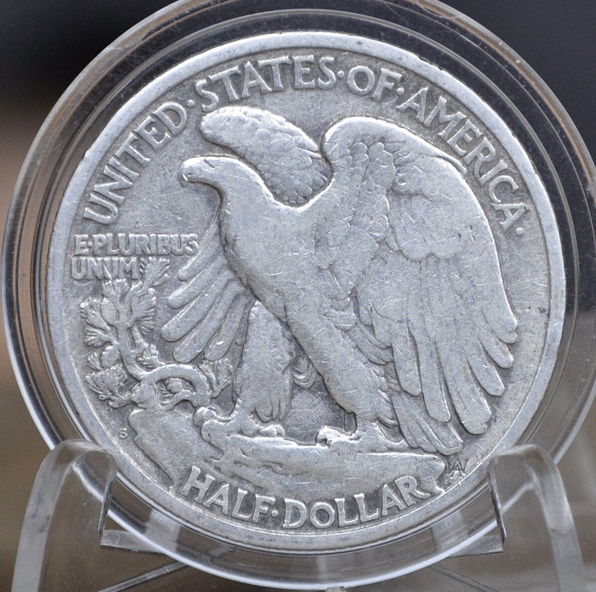 1927-S Walking Liberty Silver Half Dollar - F (Fine) - San Francisco Mint - 1927-S Half Dollar / 1927 S Liberty Walking Half