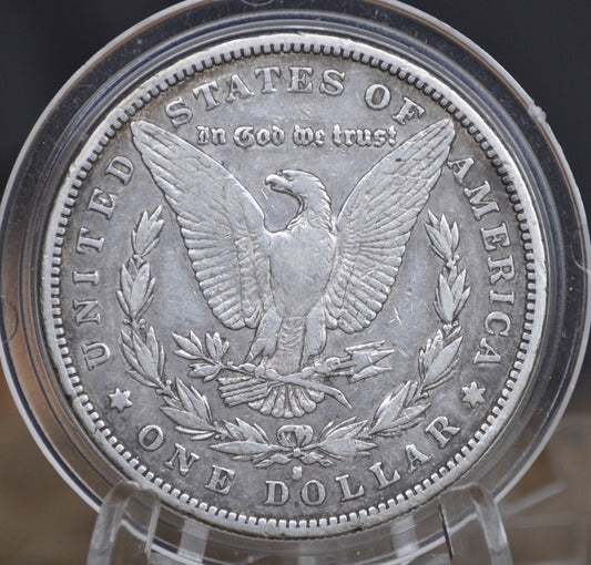 1892-S Morgan Silver Dollar - XF+ Details, Initials - San Francisco Mint 1892 Morgan Dollar, Key Date