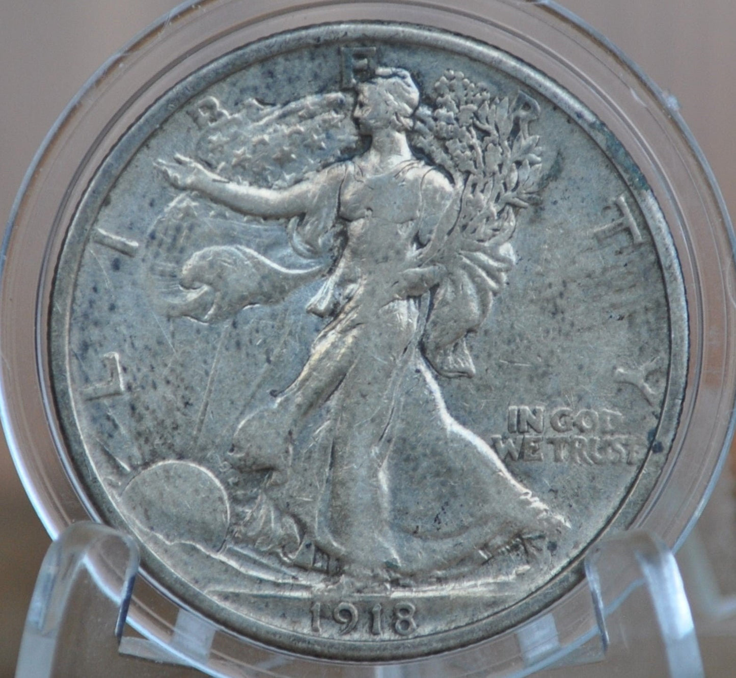 1918 Walking Liberty Half Dollar - VF (Very Fine) - Philadelphia Mint - Silver Half Dollar 1918P - 1918 P Liberty Walking Half Dollar 1918