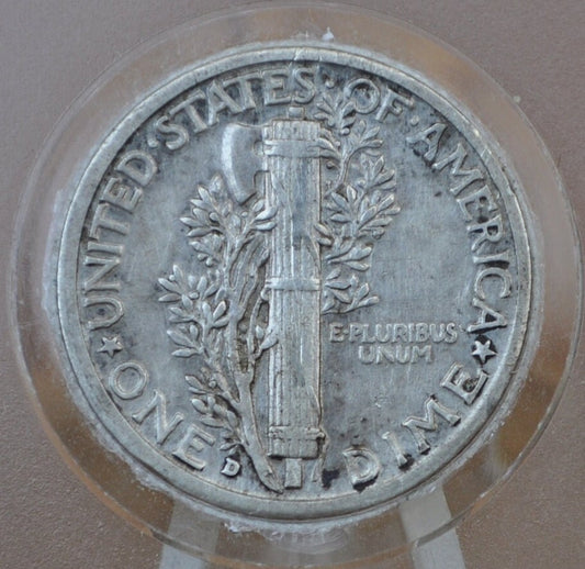 1929-D Mercury Silver Dime - Choose by Grade - Denver Mint - 1929 D Winged Liberty Head Dime - 1929 D Silver Dime Mercury Dime 1929 D