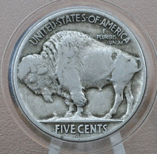 1925-S Buffalo Nickel - G (Good) Grade / Condition - San Francisco Mint - Vintage US Coin - Indian Head Nickel 1925 S Buffalo Nickel 1925S