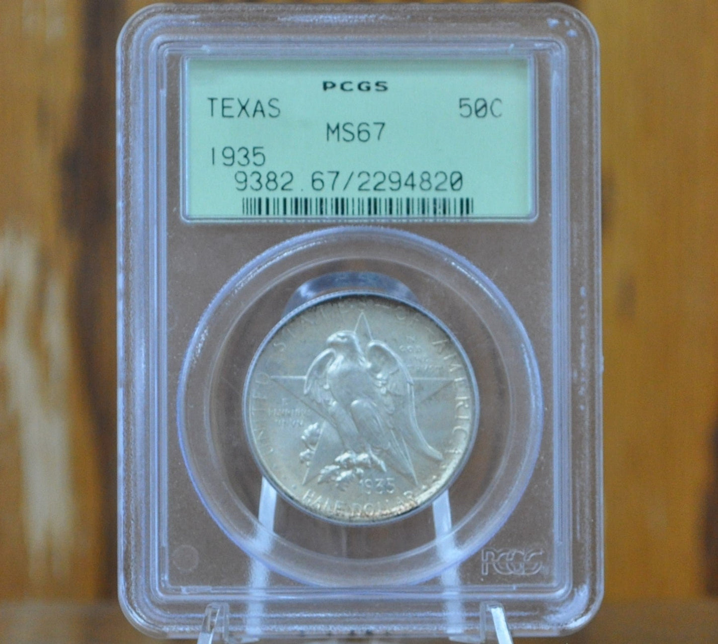 PCGS MS67 1935 Texas Silver Commemorative Half Dollar - MS67 PCGS Graded - Texas Independence Centennial Half 1935