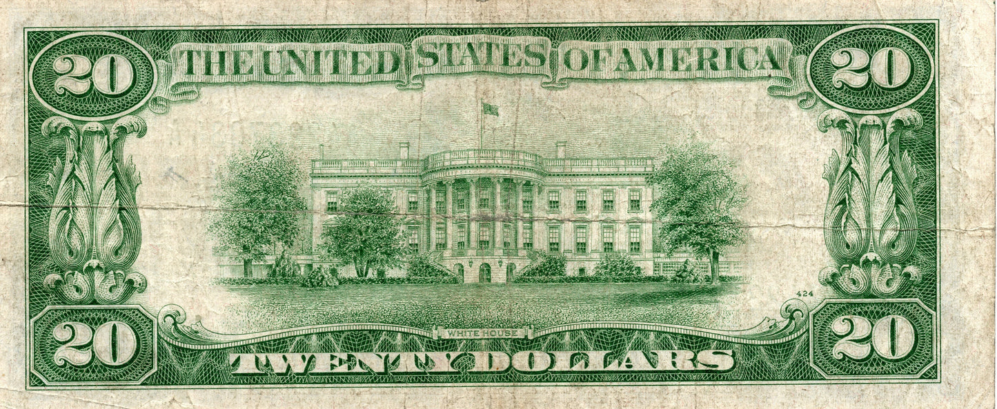 1934 20 Dollar Bill - Choose by Grade - Random Series 1934 Twenty Dollar Federal Reserve Note - Fr#2054 - Fr#2058