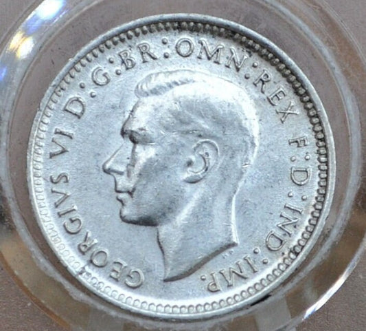 1943 Australia Silver Threepence - Great Condition - 50% Silver - 1943 Australian Three Pence 3 Pence