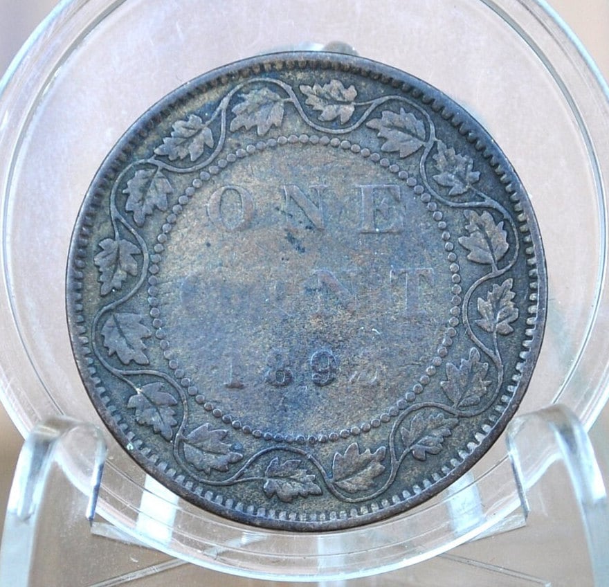 1893 Canadian One Cent - VF (Very Fine) Grade / Condition - Queen Victoria - 1893 Large Cent - 1893 Penny Canada 1 Cent 1893