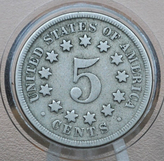 1868 Shield Nickel - VG (Very Good) Condition - 1868 Nickel - Shield Type Nickel 1800's - Shield Nickels