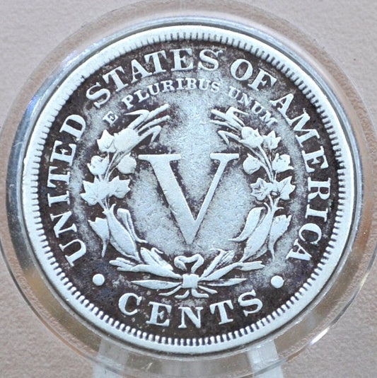 1884 Liberty Head Nickel - Cull Grade - Semi-Key Date - 1884 V Nickel - Philadelphia Mint - 1884 Nickel - V Nickel Key Date