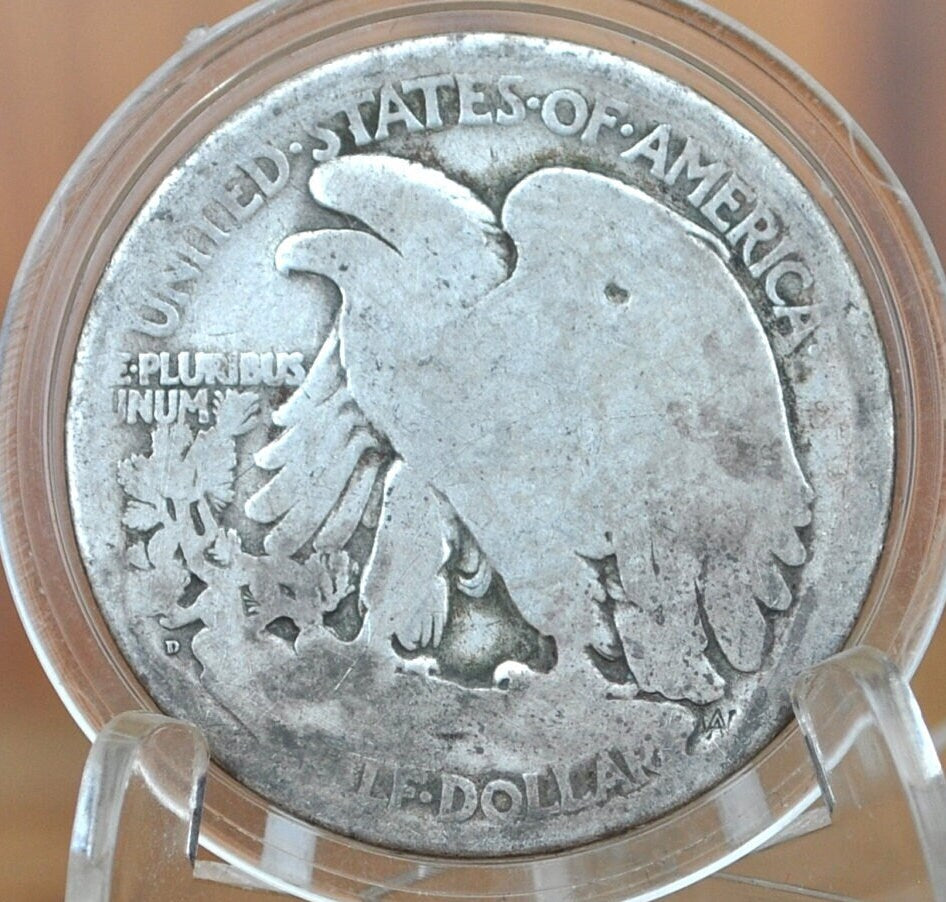 1919-D Walking Liberty Half Dollar - Choose by Grade - Silver Half Dollar 1919 D - Denver Mint 1919 D Wlh 1919 D Half Dollar, Semi-Key Date