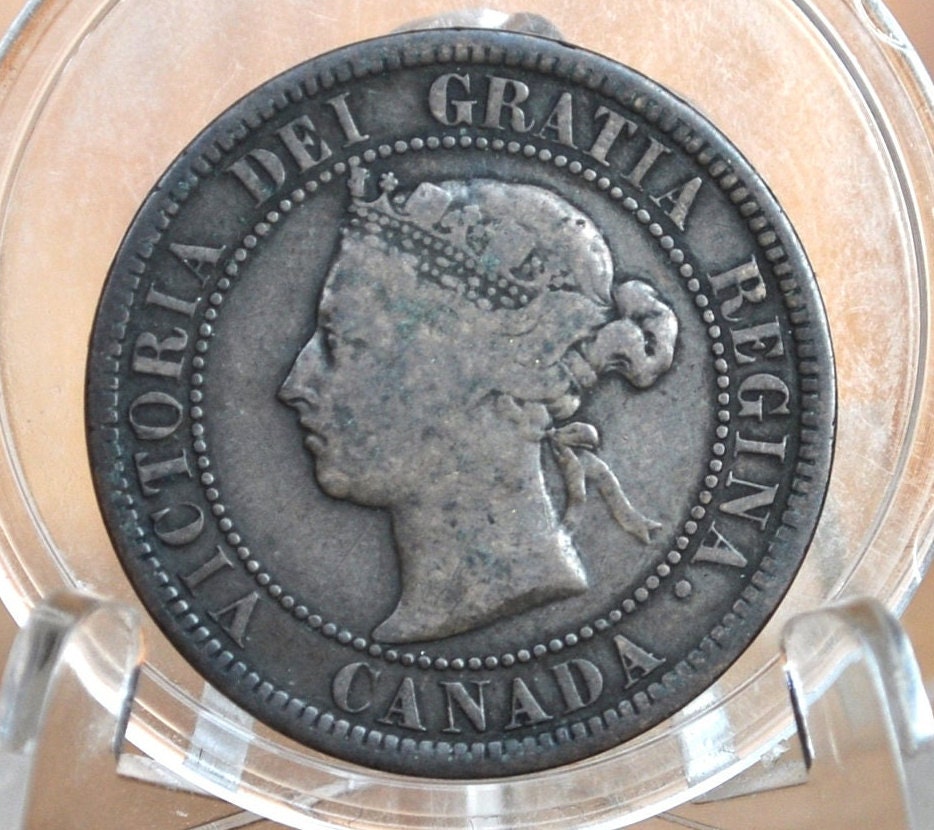 1882 Canadian Cent - XF-AU (Extremely Fine) Grade / Condition - Queen Victoria - 1882 Large Cent - 1882 H Penny Canada, Incredible Detail