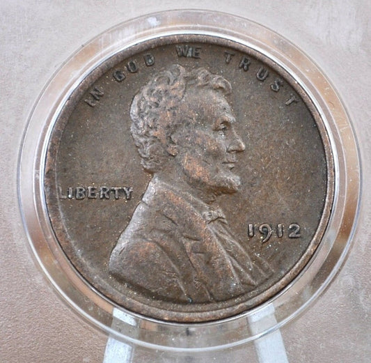 1912 P,D,S Wheat Penny - Choose by Mint and Grade - Lincoln Wheat Ear Cent - Semi Key Date - WWI Era Coin