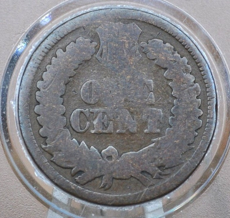 1864-L Indian Head Penny Bronze - Low Grade / Filler Coin - 1864 L Cent - Bronze Variety L