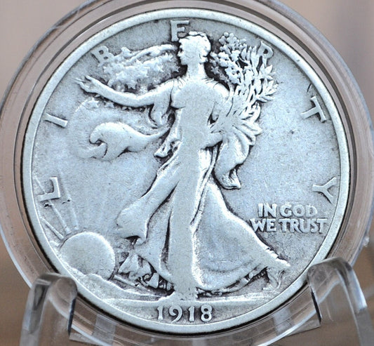 1918 PDS 1918 Walking Liberty Half Dollar PDS - Choose by Mint & Grade -1918 P Half Dollar, 1918 D Half Dollar, 1918 S Half Dollar -1918 WLH