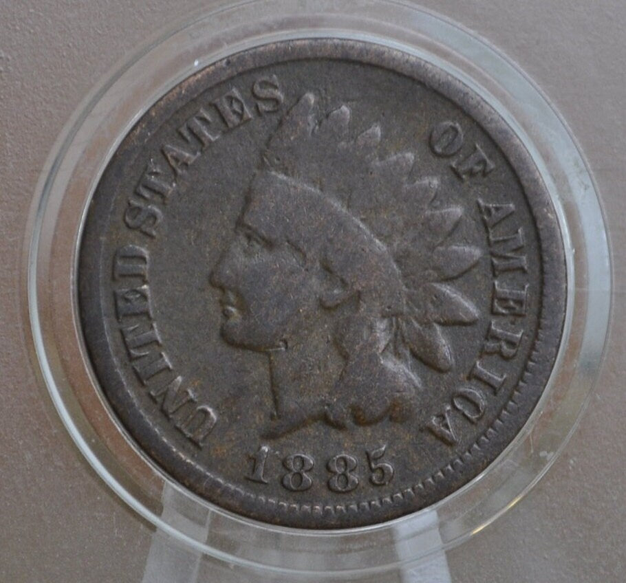 1885 Indian Head Penny - VF-XF45 (Very to Extremely Fine) Grades, Choose by Grade - Rarest of the 1880's - Indian Head Cent 1885 Cent