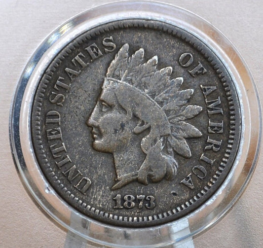 1873 Indian Head Penny - Choose by Grade / Condition - Good Date, Harder To Find - Indian Head Cent 1873 - Open 3 Variety
