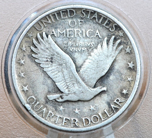 1926 Standing Liberty Silver Quarter - Very Good Grade / Condition - Quarter Collection - Liberty Standing 1926 P