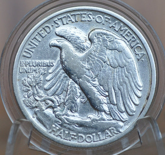 1936-S Walking Liberty Silver Half Dollar - F-Vf (Fine To Very Fine) Grade - San Francisco - 1936S Liberty Walking Half Dollar 1936 S Wlh