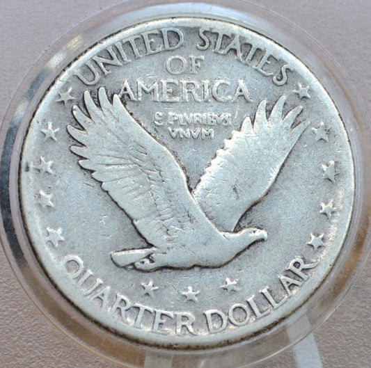 1928 S Standing Liberty Silver Quarter - Very Good Grade / Condition - Quarter Collection - Liberty Standing 1928S