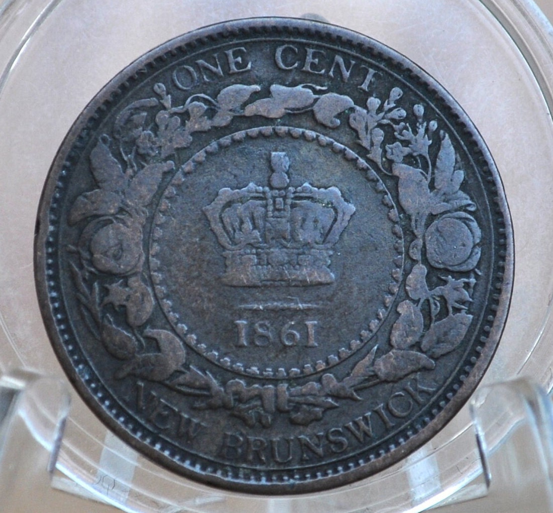 1864 New Brunswick One Cent - Choose by Grade VG-XF (Extremely Fine) - New Brunswick 1 Penny Large Cent 1864 Cent -Only 4 Years of Issue