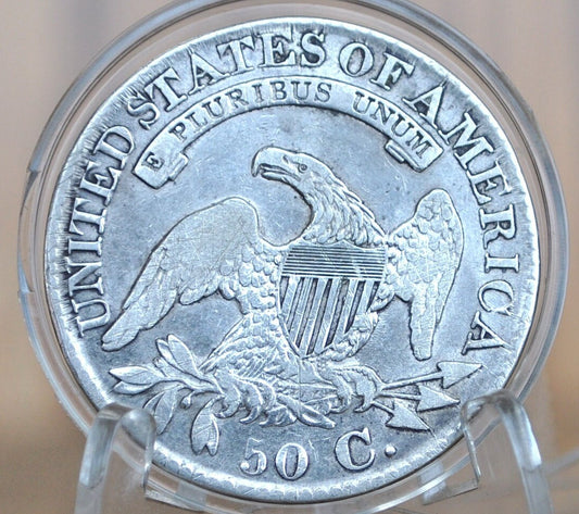 1827 Capped Bust Half Dollar - VF (Very Fine); Lower Price Because of Scratches & Cleaning - 1827 Half Dollar US Half Dollar 1827