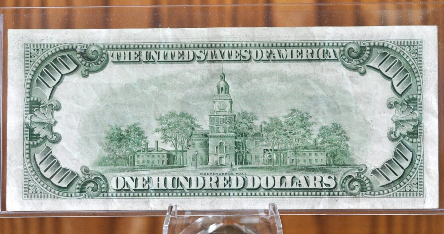 1950 100 Dollar Bill - AU (About Uncirculated) Grade - New York - 1950 One Hundred Dollar Federal Note B NY, Fr#2157-B / Fr2157B