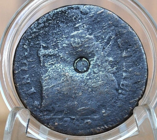 1787 Connecticut Half Penny - Colonial 1/2 Penny 1787 State of Connecticut 1 Cent 1787 - Auctori Connec , Rare Coin, Lower Price, Corrosion