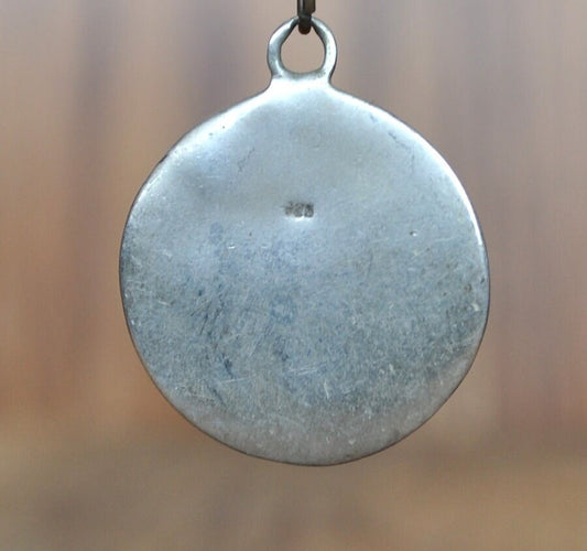 Antique Sterling Silver Tetragrammaton Pendent - Vintage Pentagram Medallion - Pentagram Jewelry; Genuine Antique