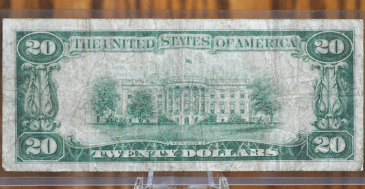 1928 20 Dollar Gold Certificate Fr#2402 - F (Fine) - Great Note, 1928 Twenty Dollar Gold Certificate Fr Number 2402 Woods / Mellon Signed