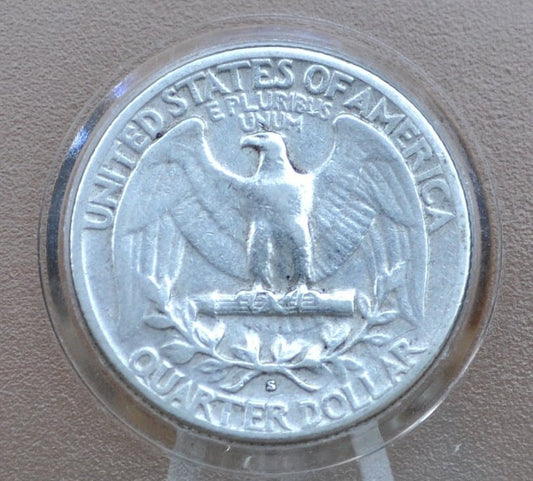 1938-S Washington Silver Quarter - 1938 San Francisco Mint Quarter - 1938S Quarter 1938 S Washington; Better Date and Mint