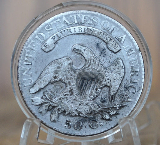 1824 Capped Bust Half Dollar, 4 over 4 Variety - VF (Very Fine) - 1824 Half Dollar US Half Dollar 1824 Bust Half - Early American Coin