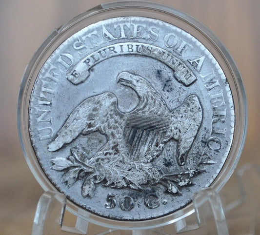 1824 Capped Bust Half Dollar, 4 over 4 Variety - VF (Very Fine) - 1824 Half Dollar US Half Dollar 1824 Bust Half - Early American Coin